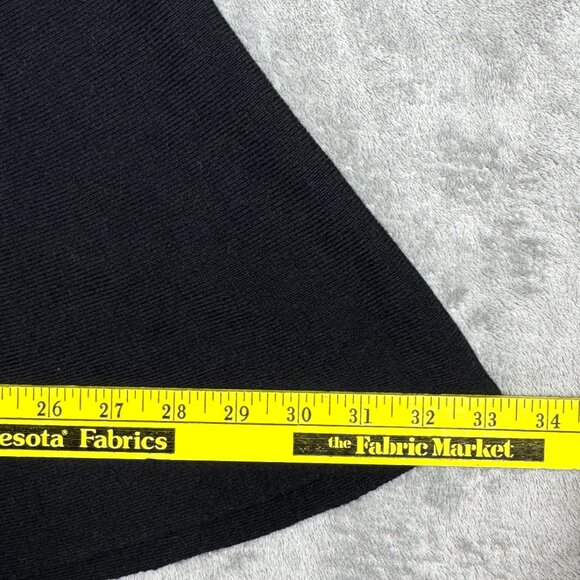 Tahari Women’s Large Black Knit A-Line Skirt Pull On Stretch Workwear - Picture 4 of 5